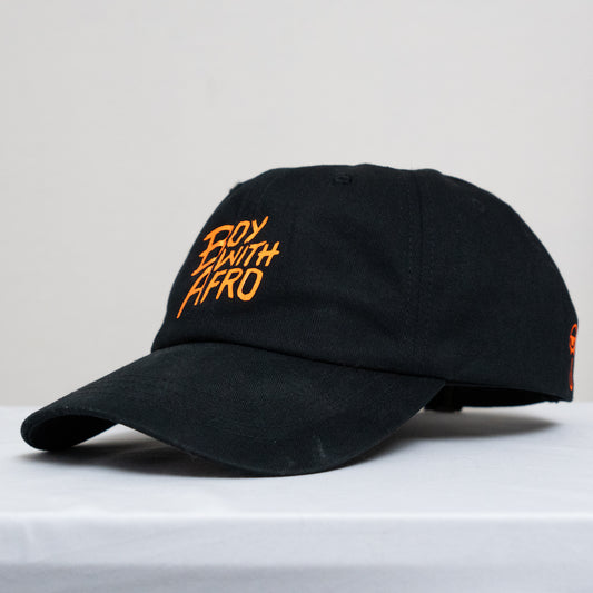 low-profile hat with the BoyWithAfro logo on the front